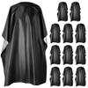 57 X 47 Inches Waterproof Barber Cape, 12 Pcs Shampoo Capes With Closure Buttons Snaps, Large Hair Haircut Client Cape Cutting Salon Barber Apron For Men Women view 1