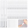 Empty Nail Oil Pens, 50 Pieces 3 Ml Transparent Twist Pens With Brush Tips, Cosmetic Lip Gloss Containers, Eyelash Growth Liquid Tubes With 10 Droppers view 1