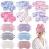 Chewtoyo 24 Pcs Eye Mask and Headband, Sleepover Party Favors for Teenagers Women, Sleepover Party Eye Mask Headband, Spa Party Soft Plush Sleep Eye Cover, Elastic Bow Hair Band view 1