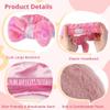Chewtoyo 24 Pcs Eye Mask and Headband, Sleepover Party Favors for Teenagers Women, Sleepover Party Eye Mask Headband, Spa Party Soft Plush Sleep Eye Cover, Elastic Bow Hair Band view 3