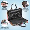 CONAIR Travel Toiletry Bag with Handles, Travel Makeup Bag, 2 Clear Zippered Compartments, 2 Flat-Zip Pockets, and Removable Clear Plastic Pencil Case, Easy to Clean, 1 Count, Black Floral view 4