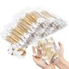 500 Pcs (50 Packs of 10) Travel Size Cotton Swabs Individually Wrapped Cotton Swabs for Ears,Double Tipped Ear Swabs,Round Tip Ear Sticks,Travel Ear Cleaning Cotton Buds for Hotel Makeup,Clean view 1