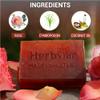 2 Pcs Rose Herbal Soap Bars with Cymbopogon Martinii Scent and Lonicera Japonica, Moisturizing Soap Bars, Bath Body and Face Soap, Rosa Cleanser Soap Bar, Soap for Men, Women, Teen and All Skin Types view 2