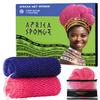 Loofah Sponge African Net Authentic - 2 Pieces Real African Exfoliating Sponge with Knots - African Net Wash Cloths for Body Scrubber Exfoliator Purple & Pink - Back Scrub for Shower Bath Accessories view 1