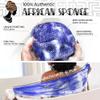 Loofah Sponge African Net Authentic - 2 Pieces Real African Exfoliating Sponge with Knots - African Net Wash Cloths for Body Scrubber Exfoliator Purple & Pink - Back Scrub for Shower Bath Accessories view 2