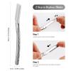 EROWZOLA Eyebrow Razor, Face Razors for Women and Men, Reusable Metal Handle with 6 Refill Blades, Eyebrow Trimmer with Precision Cover, Dermaplane Razor, Skin Care Tool - Shiny Silver view 2