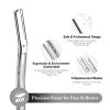 EROWZOLA Eyebrow Razor, Face Razors for Women and Men, Reusable Metal Handle with 6 Refill Blades, Eyebrow Trimmer with Precision Cover, Dermaplane Razor, Skin Care Tool - Shiny Silver view 3