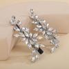 Teyglen Silver Rhinestone Bridal Hair Clips Crystal Wedding Hair Barrette for Women Decorative Hair Accessories Jewelry Sparkly Crystal Hair Piece (Silver) view 4