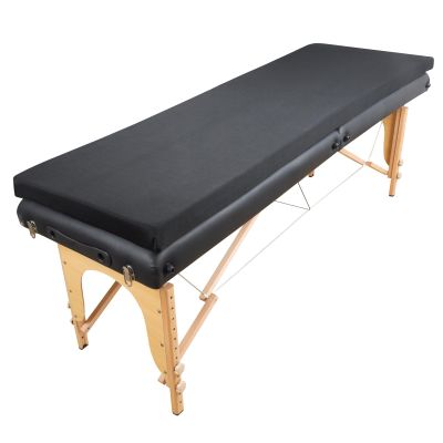 Lash Bed Foam Topper for Massage, 73x29x2 Inch Black Memory Foam Mattress With Removable Cover, Non-Slip Elastic Bands (Bed Not Included), for Beauty