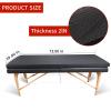 Lash Bed Foam Topper for Massage, 73x29x2 Inch Black Memory Foam Mattress With Removable Cover, Non-Slip Elastic Bands (Bed Not Included), for Beauty view 2
