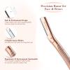 EROWZOLA Eyebrow Razor, Face Razors for Women and Men, Reusable Metal Handle with 6 Refill Blades, Eyebrow Trimmer with Precision Cover, Dermaplane Razor, Skin Care Tool - Rose Gold view 2