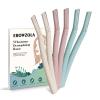EROWZOLA Dermaplane Razor for Women, 6 pcs Eyebrow Razors for Women face, Eyebrow Trimmer with Protective Silicone Cover, Facial Hair Removal Shaver, Wheat Straw Dermaplaning and Skin Care Tool view 1