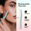 EROWZOLA Dermaplane Razor for Women, 6 pcs Eyebrow Razors for Women face, Eyebrow Trimmer with Protective Silicone Cover, Facial Hair Removal Shaver, Wheat Straw Dermaplaning and Skin Care Tool view 4