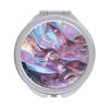 GFLFMXZW Silver Foil Picture Travel Makeup Mirror, 1x/2x Magnification, Portable Pocket Mirror for Purse Round Mini Cosmetic Compact Mirror Cute Handbag Mirror view 1