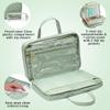 CONAIR Travel Toiletry Bag with Handles, Travel Makeup Bag, 2 Clear Zippered Compartments, 2 Flat-Zip Pockets and Removable Clear Plastic Pencil Case, Easy to Clean, 1 Count, Sage Green view 4