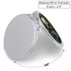 GFLFMXZW Skull and Green Leaves Travel Makeup Mirror, 1x/2x Magnification, Portable Pocket Mirror for Purse Round Mini Cosmetic Compact Mirror Cute Handbag Mirror view 2
