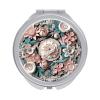 GFLFMXZW White Floral Design Travel Makeup Mirror, 1x/2x Magnification, Portable Pocket Mirror for Purse Round Mini Cosmetic Compact Mirror Cute Handbag Mirror view 1