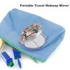 GFLFMXZW White Floral Design Travel Makeup Mirror, 1x/2x Magnification, Portable Pocket Mirror for Purse Round Mini Cosmetic Compact Mirror Cute Handbag Mirror view 3