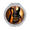 GFLFMXZW Instrumental Guitar Travel Makeup Mirror, 1x/2x Magnification, Portable Pocket Mirror for Purse Round Mini Cosmetic Compact Mirror Cute Handbag Mirror view 1