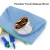 GFLFMXZW Instrumental Guitar Travel Makeup Mirror, 1x/2x Magnification, Portable Pocket Mirror for Purse Round Mini Cosmetic Compact Mirror Cute Handbag Mirror view 3