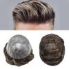 LYRICAL HAIR Toupee for Men Hair Replacement Systems Thin Skin Mens Toupee Full PU Injection Mens Human Hairpiece Units 6X9#440 Medium Brown+ 40% -120% Medium Light to Medium Density view 1