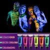 WYBLZPXZ 12 Pcs Glow in Dark Face Body Paint,Black Light Glow Makeup Set Neon Fluorescent,Glow Blacklight Body Face Paint Set Face Painting for Music Festivals Party Halloween view 2