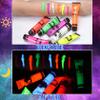 WYBLZPXZ 12 Pcs Glow in Dark Face Body Paint,Black Light Glow Makeup Set Neon Fluorescent,Glow Blacklight Body Face Paint Set Face Painting for Music Festivals Party Halloween view 3