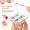 Beaupretty 6 Pcs Empty Eyeshadow Palettes Transparent Square Makeup Organizer Box Compact Plastic Container for Custom Eyeshadow Storage and Travel view 2