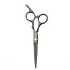 11-piece black stainless steel hairdressing scissors Flat cut bangs thin broken hair teeth scissors professional 6.0 Overall Length - Fine Adjustment Tension Screw - Premium Shears for Hair Cutting view 4