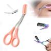 Eyebrow Trimmer Scissor, 2024 New Upgraded Eyebrow Scissors with Comb Precision Eyebrow Trimming Scissors, Non-Slip Eyebrow Cutter Hair Removal Makeup Tool (Grapefruit) view 1