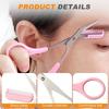 Eyebrow Trimmer Scissor, 2024 New Upgraded Eyebrow Scissors with Comb Precision Eyebrow Trimming Scissors, Non-Slip Eyebrow Cutter Hair Removal Makeup Tool (Grapefruit) view 4