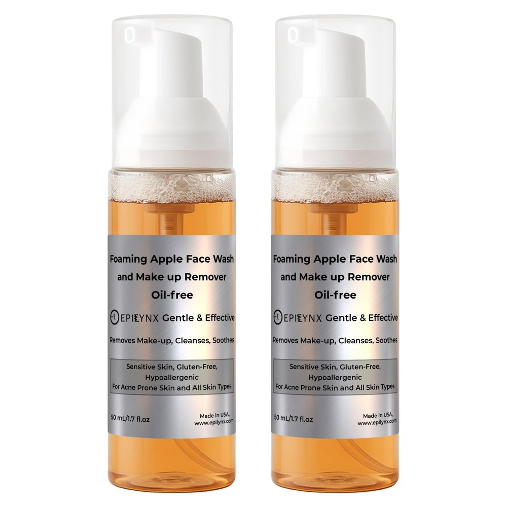 Epilynx Vegan Foaming Facial Cleanser - Makeup Remover Face Wash for Acne Prone, Dry, and Sensitive Skin - Oil-Free, Clean, and Soft Face Cleanser for Women and Men - 50ML 1.7 Fluid Ounce, Travel Size