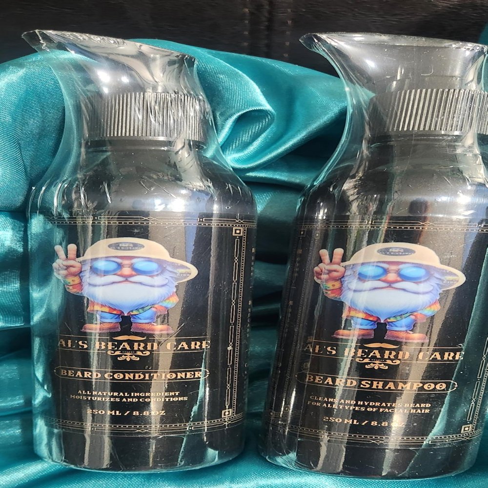 Al's Beard Shampoo and Conditioner - Coarse/Thick Hair, Natural Scent, Washes, Softens, Shines