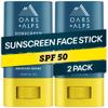 Oars + Alps SPF 50 Matte Face Sunscreen Stick, Derm Tested, 2pk, .53oz view 1