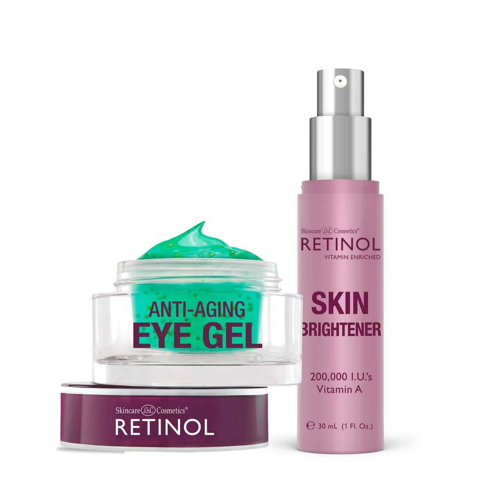 Retinol Eye Gel - Reduces Puffiness & Dark Circles, Restores Elasticity Skin Brightener  Skin Tone Corrector - Minimizes Fine Lines & Wrinkles with Plant & Fruit Extracts, Vitamin A,C & E