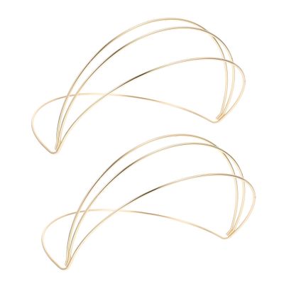 LALADEFIEE 2pcs Crown Making Frame Headdress Diy Base Hair Wear Diy Base Tiaras for Women Wedding Engagement Banquet