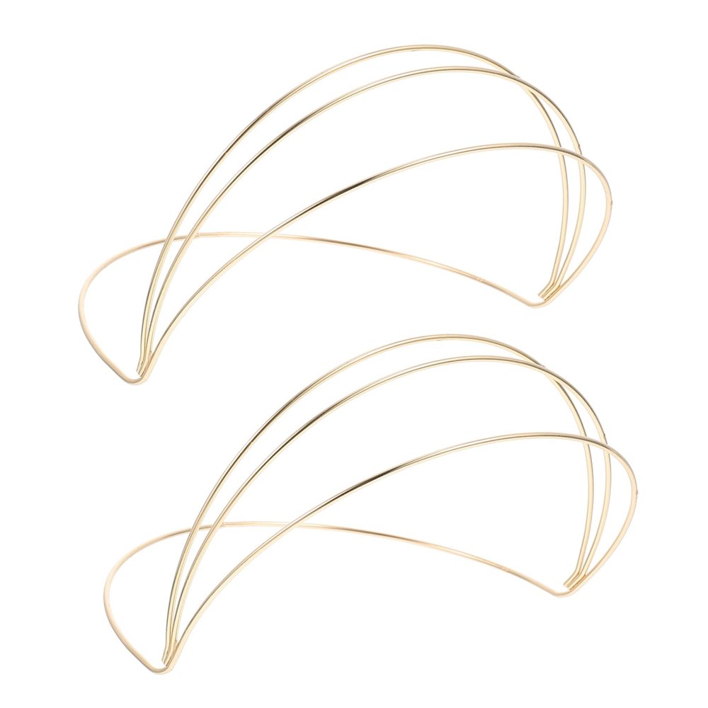 LALADEFIEE 2pcs Crown Making Frame Headdress Diy Base Hair Wear Diy Base Tiaras for Women Wedding Engagement Banquet