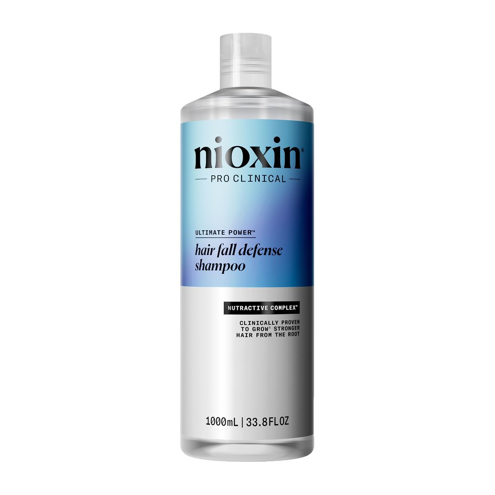 Nioxin Hair Fall Defense Shampoo | Activates Hair Follicles for Visibly Less Hair Loss | With Niacinamide, Caffeine, Lauric Acid, and Sandalore | 33.8 Fl Oz.