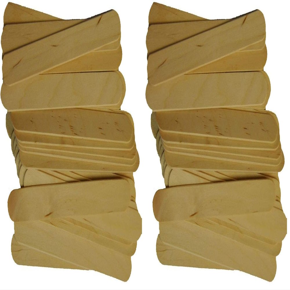 Spa Stix Large Jumbo Waxing Sticks - 6" x 3/4", Pack of 200 Jumbo Sticks