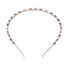 Clip Headband, Hairpin Headband Metal Rhinestone Good Elasticity Colorful Can Be Adjusted, Headbands for Women Hair Weddings Parties Banquets (Dark Colorful 712) view 1