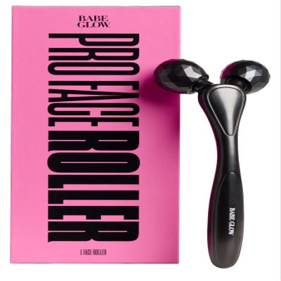 BABE ORIGINAL Facial Massage Pro Face Roller Face Massager Tool, Cooling Zinc Alloy, Dual-Headed Face Sculpting Tool for Firmness