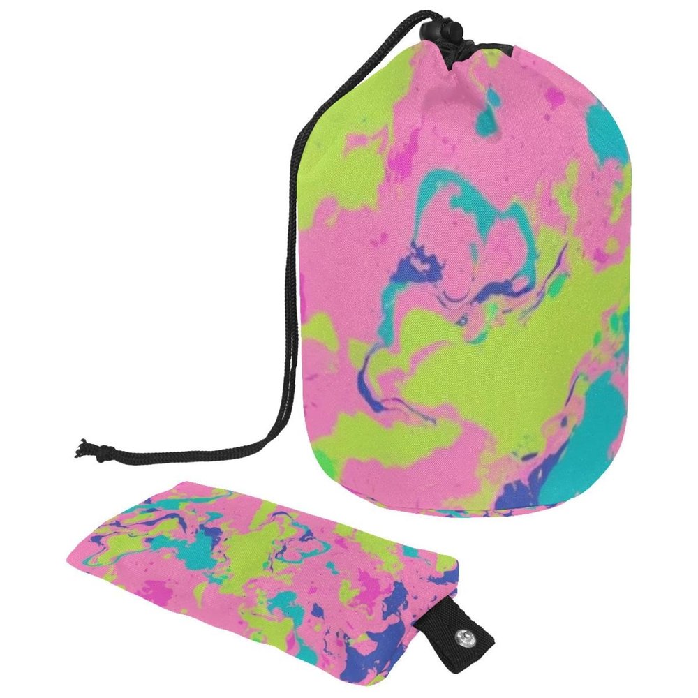 2PCS Colorful Tie Dyeing-27 Travel Cosmetic Bag Makeup Organizer, Drawstring Bathroom Cases - Cylindrical & Small Toiletry Bag