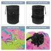 2PCS Colorful Tie Dyeing-27 Travel Cosmetic Bag Makeup Organizer, Drawstring Bathroom Cases - Cylindrical & Small Toiletry Bag view 3