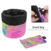 2PCS Colorful Tie Dyeing-27 Travel Cosmetic Bag Makeup Organizer, Drawstring Bathroom Cases - Cylindrical & Small Toiletry Bag view 4
