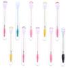 WOONEKY 10pcs Eyelash Applicator Tube Random Pattern Spiral Mascara Wands Portable Eyebrow Brush for Storage view 1