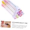 WOONEKY 10pcs Eyelash Applicator Tube Random Pattern Spiral Mascara Wands Portable Eyebrow Brush for Storage view 2