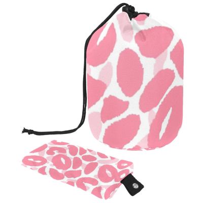 2PCS Colored Leopard Print-240 Travel Cosmetic Bag: Your Ultimate Makeup Organizer & Bathroom Cases - With Drawstring, Cylindrical & Small Toiletry Bag