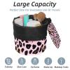 2PCS Art Leopard Print-254 Travel Cosmetic Bag Makeup Organizer: Stylish Bathroom Cases with Drawstring, Cylindrical & Small Toiletry Bag view 2