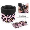2PCS Art Leopard Print-254 Travel Cosmetic Bag Makeup Organizer: Stylish Bathroom Cases with Drawstring, Cylindrical & Small Toiletry Bag view 4