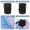 2PCS Leopard-317 Travel Cosmetic Bag Makeup Organizer Bag Bathroom Cases Toiletry Bag with Drawstring (Cylindrical bag and small bag) view 3